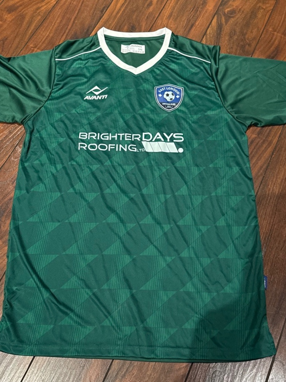 Green soocer jersey